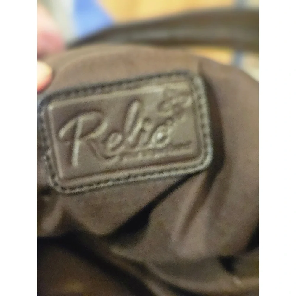 Relic Womens Retro Floral Canvas Hobo Shoulder Bag Brown Blue Yellow Multi Color